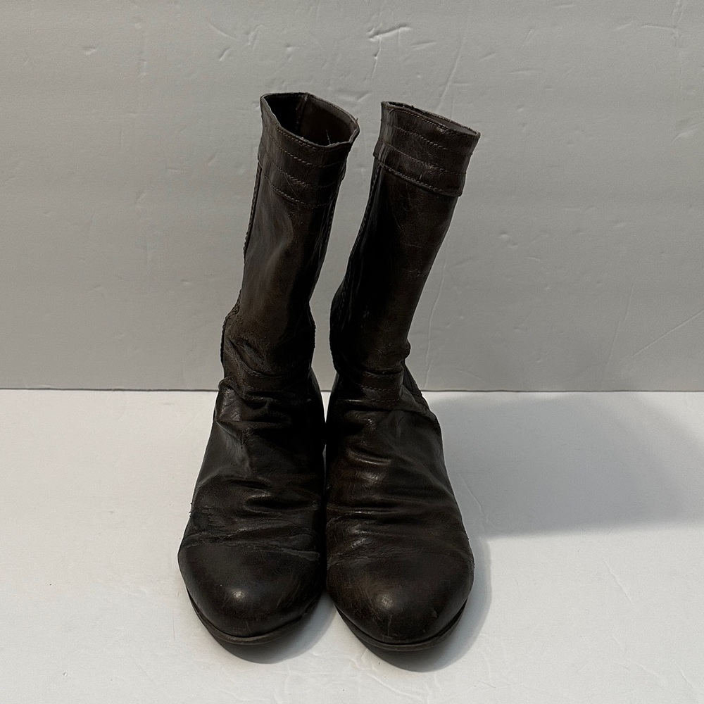Diba Brown Faux Leather Boots size 6
